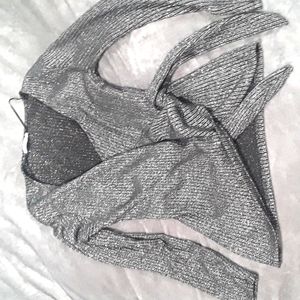 Super cute zara sparkling top w/ side tie